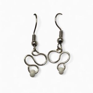 Elegant Polished Silver Loop Earrings